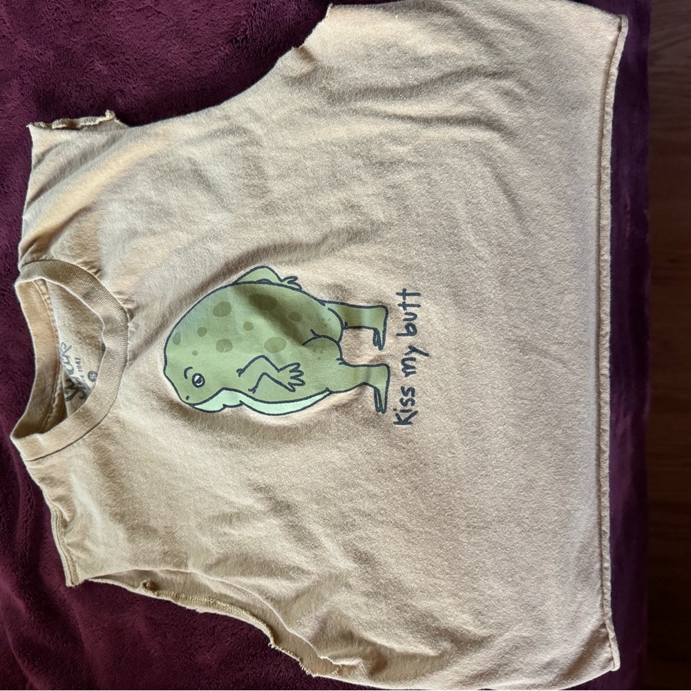Spencer's Beige Muscle Tee with Green Graphic